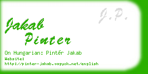 jakab pinter business card