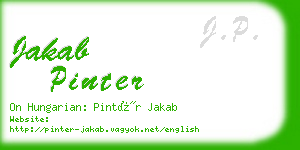 jakab pinter business card